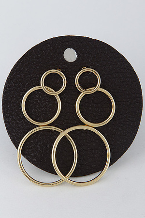 Multi Circle Earrings Set 6HAF2